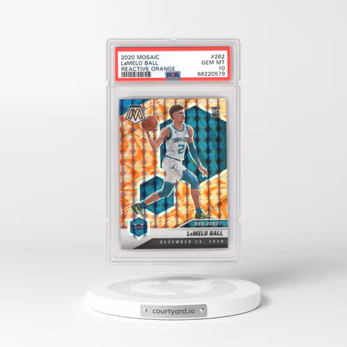 2020 Panini Mosaic #262 LaMelo Ball - Reactive Orange (PSA 10 GEM MINT)