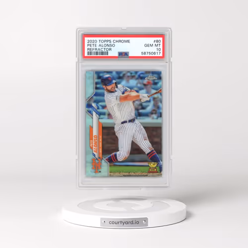 2020 Topps Chrome #80 Pete Alonso - Refractor (PSA 10 GEM MINT)