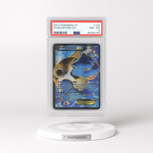 2014 Pokémon XY #142 Blastoise EX - Holo Full Art (PSA 8 NM-MT)