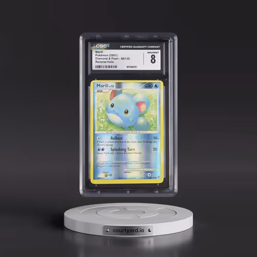2007 Diamond & Pearl #88/130 Marill - Reverse Holo (CGC 8 NM-MT)