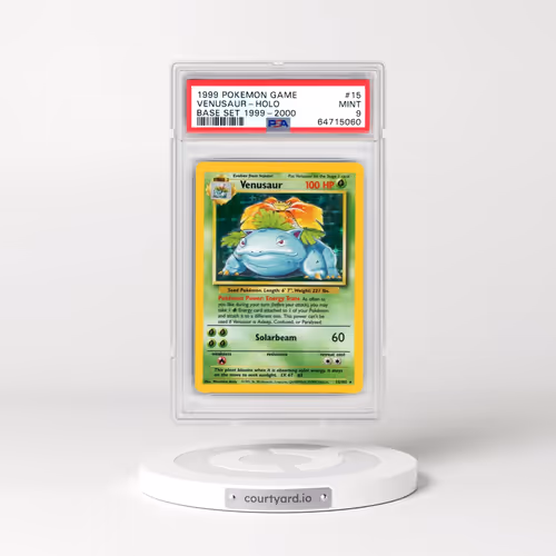 1999 Pokémon Game #15 Venusaur - Holo Base Set 1999-2000 (PSA 9 MINT)