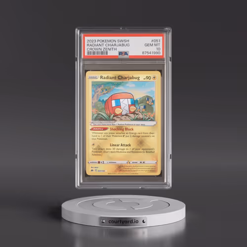 2023 Pokémon Sword and Shield Crown Zenith #051 Radiant Charjabug - Holo (PSA 10 GEM MINT)