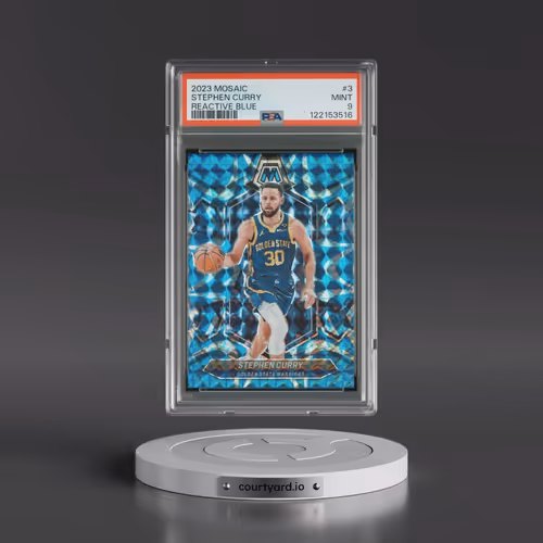 2023 Panini Mosaic #3 Stephen Curry - Reactive Blue (PSA 9 MINT)