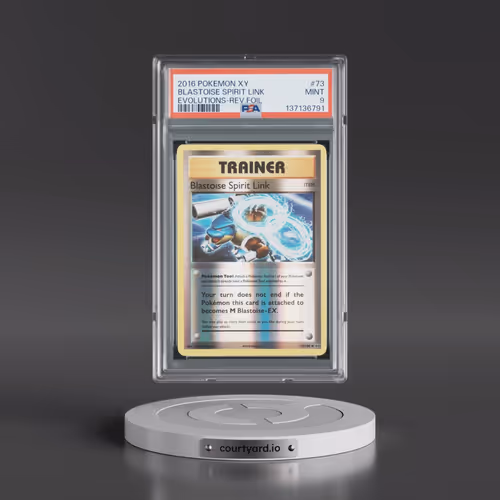 2016 Pokémon XY Evolutions #73 Blastoise Spirit Link - Reverse Foil (PSA 9 MINT)