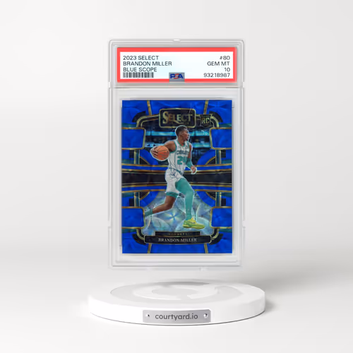 2023 Panini Select #80 Brandon Miller - Blue Scope (PSA 10 GEM MINT)