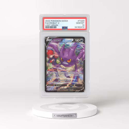 2022 Pokémon Sword & Shield Lost Origin #TG20 Crobat V - Holo Full Art (PSA 10 GEM MINT)