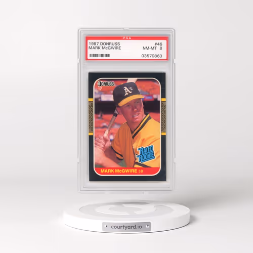 1987 Donruss #46 Mark McGwire (PSA 8 NM-MT)