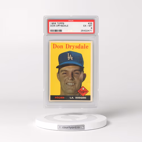 1958 Topps #25 Don Drysdale (PSA 6 EX-MT)