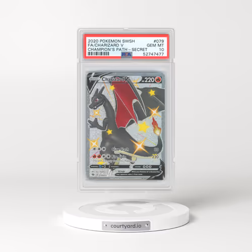 2020 Pokémon Sword & Shield Champion's Path #079 Charizard V - Holo Full Art Secret (PSA 10 GEM MINT)