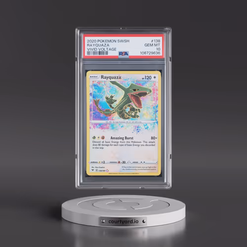 2020 Pokémon Sword & Shield Vivid Voltage #138 Rayquaza (PSA 10 GEM MINT)