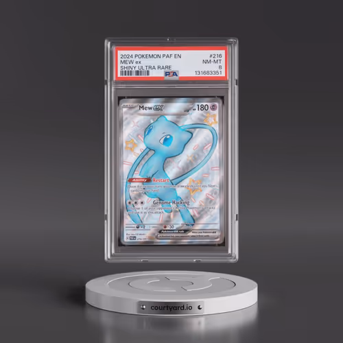 2024 Pokémon Paf EN-Paldean Fates #216 Mew EX - Holo Shiny Ultra Rare (PSA 8 NM-MT)