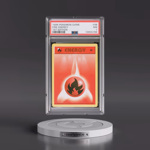 1999 Pokémon Game #98 Fire Energy - 1st Edition (PSA 7 NM)