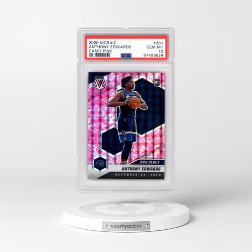 2020 Panini Mosaic #261 Anthony Edwards - Camo Pink (PSA 10 GEM MINT)