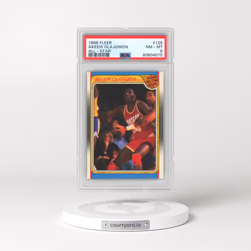 1988 Fleer #126 Akeem Olajuwon - All-Star (PSA 8 NM-MT)