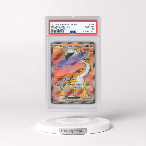 2024 Pokémon Tef EN-Temporal Forces #196 Raging Bolt EX - Holo Ultra Rare (PSA 10 GEM MINT)