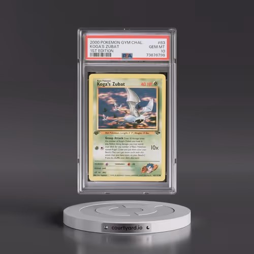 2000 Pokémon Gym Challenge #83 Koga's Zubat - 1st Edition (PSA 10 GEM MINT)