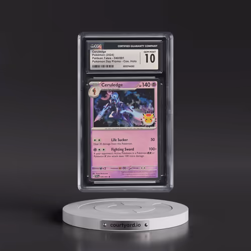 2024 Paldean Fates - PAF EN #040/091 Ceruledge - Pokémon Day Promo (Cosmos Holo) (CGC 10 GEM MINT)