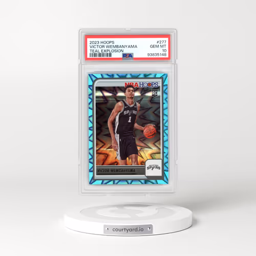 2023 Panini NBA Hoops #277 Victor Wembanyama - Teal Explosion (PSA 10 GEM MINT)