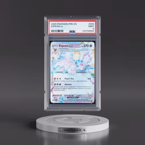 2025 Pokémon Pre EN-Prismatic Evolutions #034 Espeon EX - Holo (PSA 9 MINT)