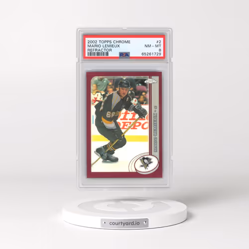 2002 Topps Chrome #2 Mario Lemieux - Refractor (PSA 8 NM-MT)