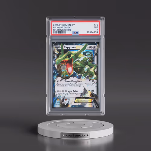 2015 Pokémon XY Roaring Skies #75 Rayquaza EX - Holo (PSA 7 NM)