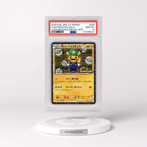 2016 Pokémon XY Promo #295 Luigi Pikachu - Holo-Luigi Pikachu Special Box (PSA 10 GEM MINT)