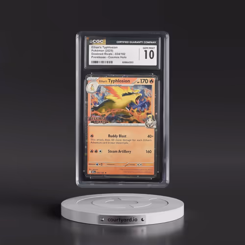 2025 Destined Rivals - DRI EN #034/182 Ethan's Typhlosion - Prerelease Cosmos Holo (CGC 10 GEM MINT)