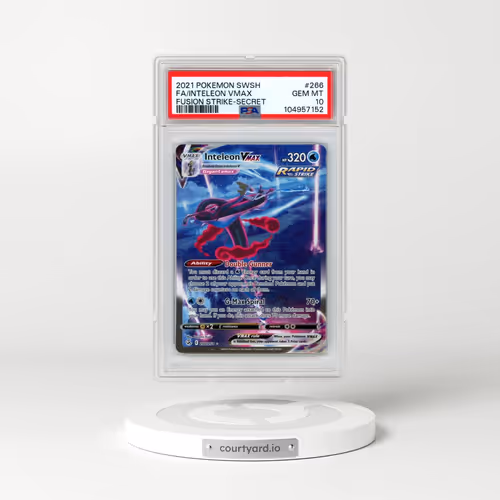 2021 Pokémon Sword & Shield Fusion Strike #266 Inteleon Vmax - Full Art Secret (PSA 10 GEM MINT)