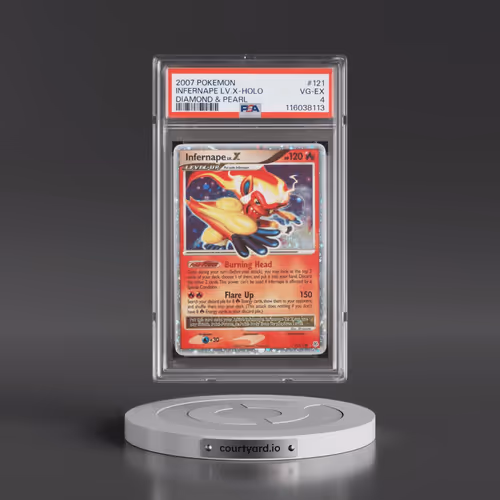2007 Pokémon Diamond & Pearl #121 Infernape LV.X - Holo (PSA 4 VG-EX)