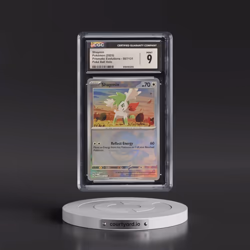 2025 Pokémon Pre EN-Prismatic Evolutions #087 Shaymin - Reverse Holo Poke Ball (CGC 9 MINT)
