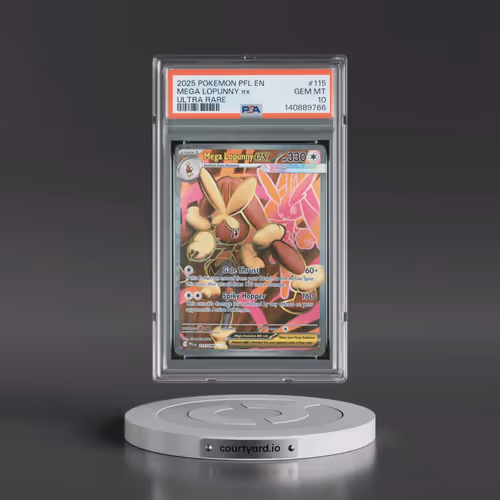 2025 Pokémon Pfl EN-Phantasmal Flames #115 Mega Lopunny EX - Holo Ultra Rare (PSA 10 GEM MINT)