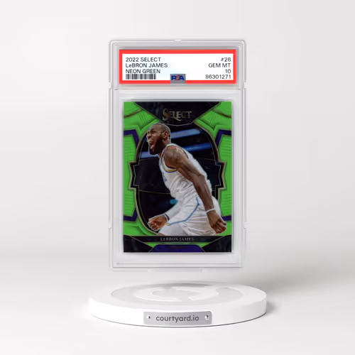 2022 Panini Select #26 LeBron James - Neon Green (PSA 10 GEM MINT)