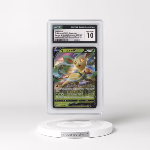 2019 Sword & Shield Promos #268/S-P Leafeon V - Holo Leafeon VSTAR Special Card Set (CGC 10 GEM MINT