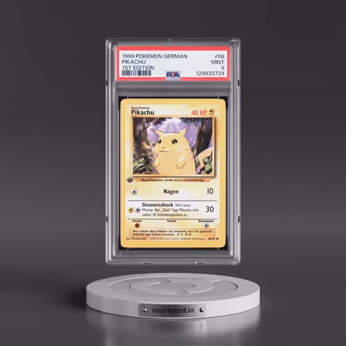 1999 Pokémon #58 Pikachu - 1st Edition (PSA 9 MINT)