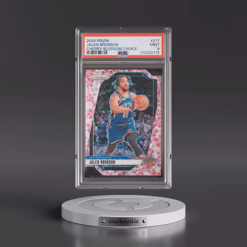 2024 Panini Prizm #217 Jalen Brunson - Cherry Blossom Choice (PSA 9 MINT)