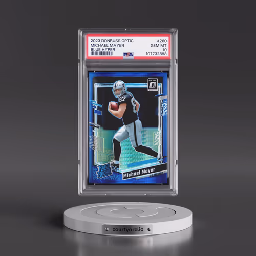 2023 Panini Donruss Optic #260 Michael Mayer - Blue Hyper (PSA 10 GEM MINT)