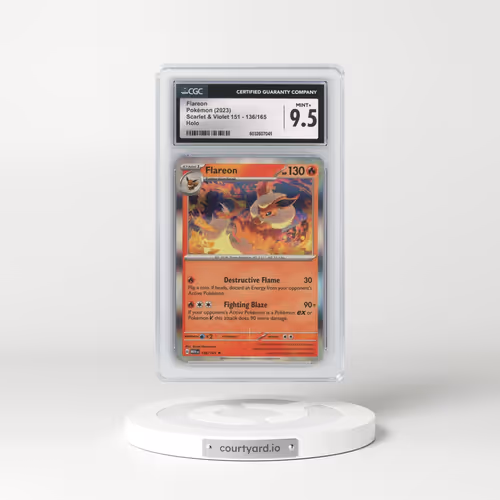 2023 Scarlet & Violet 151 - MEW EN #136/165 Flareon - Holo (CGC 9.5 MINT+)