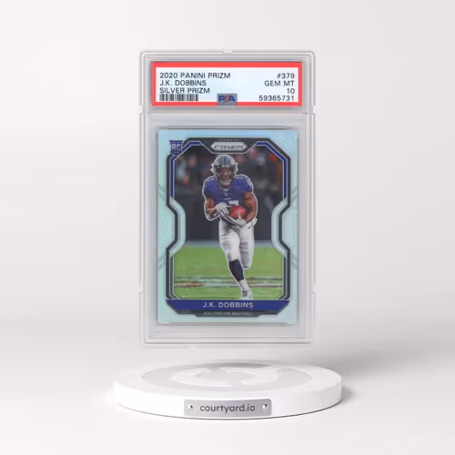 2020 Panini Prizm #379 J.K. Dobbins - Silver Prizm (PSA 10 GEM MINT)