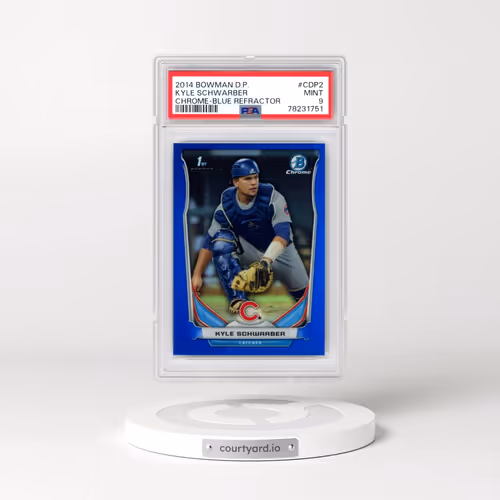 2014 Bowman Draft Picks #CDP2 Kyle Schwarber - Chrome-Blue Refractor (PSA 9 MINT)