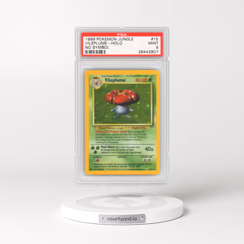 1999 Jungle #15 Vileplume - Holo No Set Symbol (PSA 9 MINT)