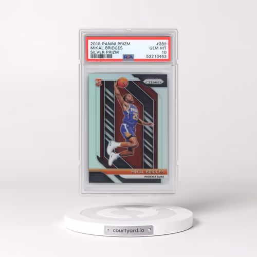 2018 Panini Prizm #289 Mikal Bridges - Silver Prizm (PSA 10 GEM MINT)