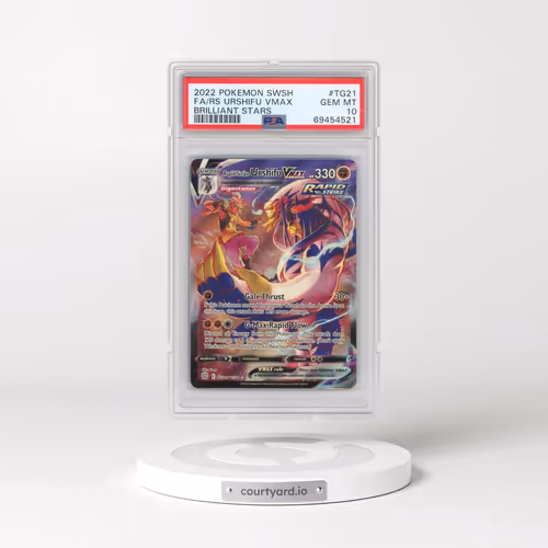 2022 Pokémon Sword & Shield Brilliant Stars #TG21 Rapid Strike Urshifu Vmax - Full Art (PSA 10 GEM M