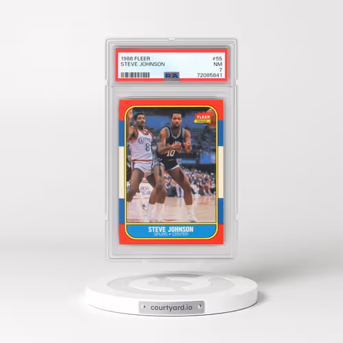 1986 Fleer #55 Steve Johnson (PSA 7 NM)
