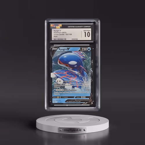 2023 Crown Zenith #037/159 Kyogre V - Holo (CGC 10 GEM MINT)