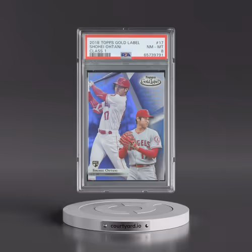 2018 Topps Gold Label #17 Shohei Ohtani - Class 1 (PSA 8 NM-MT)