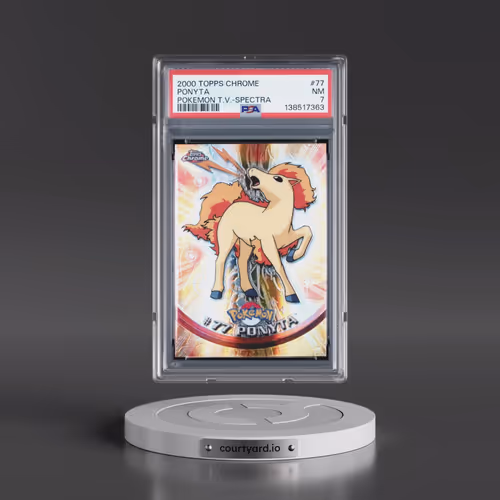 2000 Topps Chrome Pokémon T.V. #77 Ponyta - Spectra (PSA 7 NM)