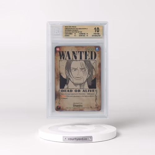 2024 One Piece Emperors in the New World #OP09004 Shanks WANTED POSTER SP SR (BGS 10 PRISTINE)