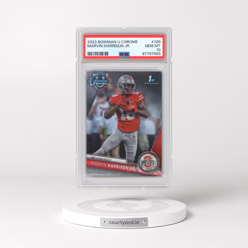 2023 Bowman University Chrome #100 Marvin Harrison Jr. (PSA 10 GEM MINT)