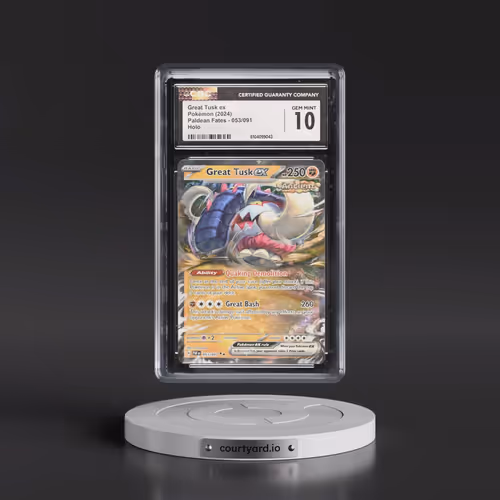 2024 Paldean Fates - PAF EN #053/091 Great Tusk ex - Holo (CGC 10 GEM MINT)