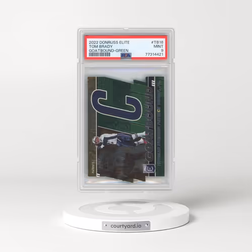 2022 Panini Donruss Elite Goatbound #TB18 Tom Brady - Green (PSA 9 MINT)